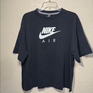Nike Air Black Tee with White Logo